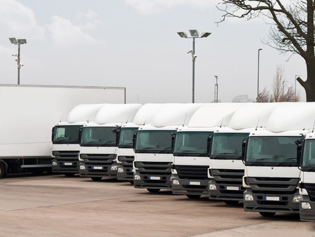 lorries in a row