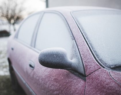 iced up car need to warm up car engine